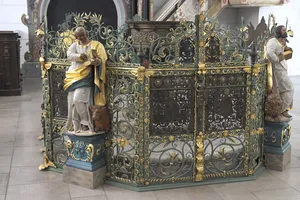 Baptismal font and railings of Marienkirche (Wolfenbüttel)