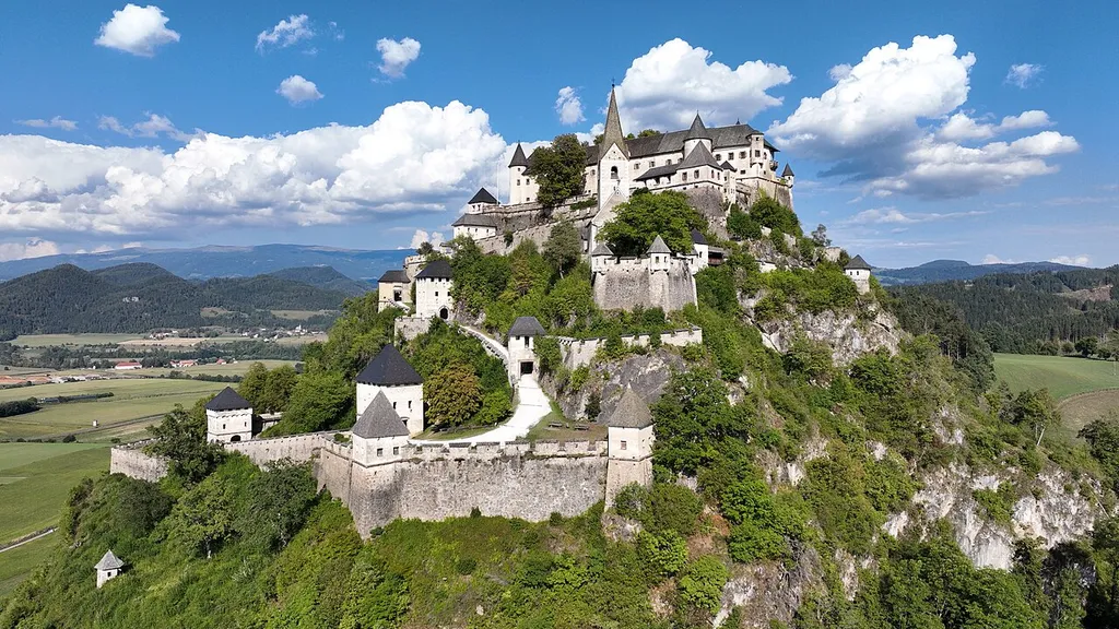 West view of Hochosterwitz Castle in Carinthia.
