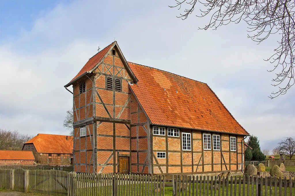 Church of the village Damnatz (district Lüchow-Dannenberg, northern Germany); built in 1617.