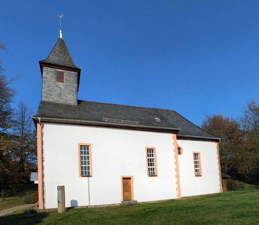 Evangelische Kirche in Harbach, Gemeinde Grünberg, Landkreis Gießen, Hessen, Deutschland