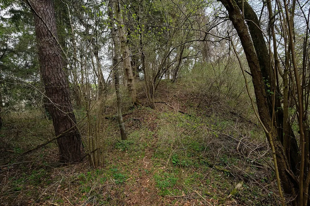 Demolished castle Schlößlesbühl, Aldingen, district Tuttlingen, Baden-Württemberg, Germany