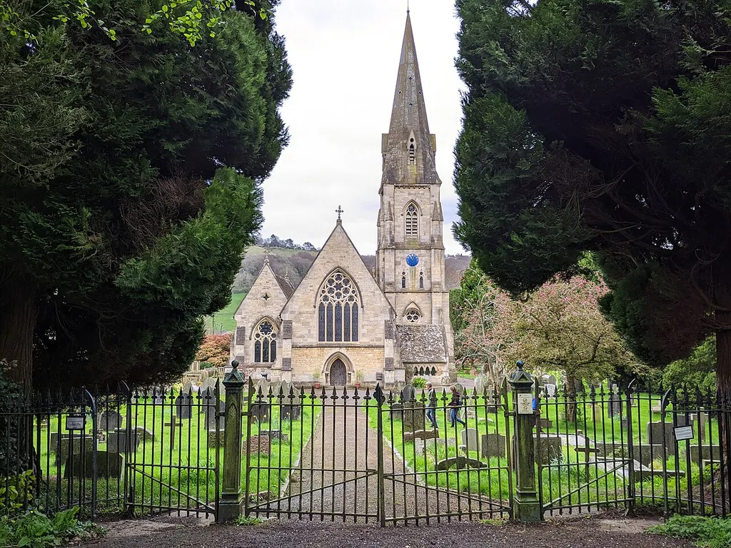 Gates And Posts To East And West Of Church Of St Mary (gate in Woodchester, Stroud, Gloucestershire, UK)