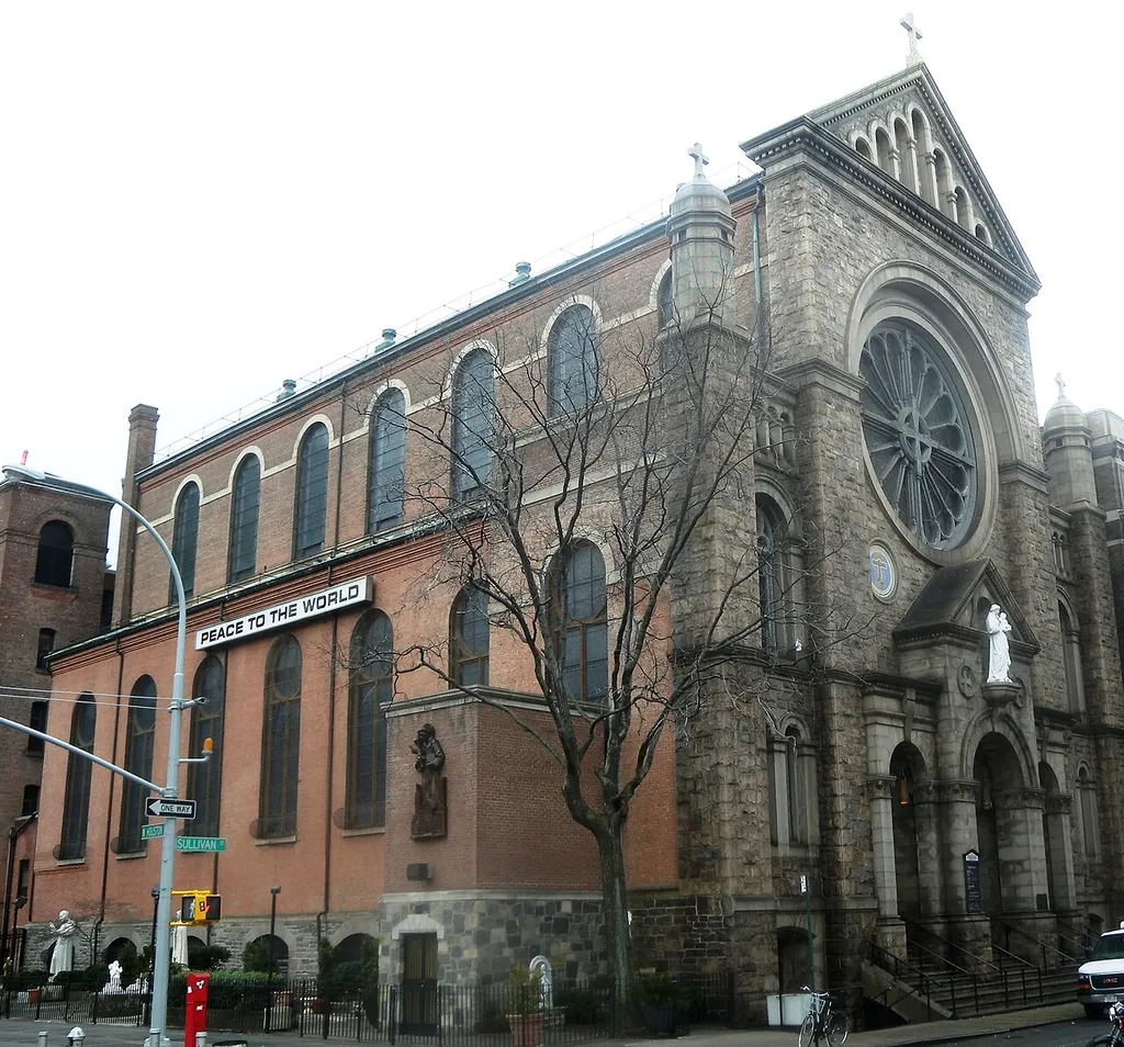 Looking southeast across Houston at St Anthony's on a cloudy morning.