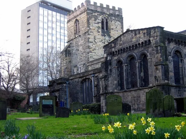 St Andrew's parish church, Newgate Street, Newcastle-upon-Tyne, seen from the southeast