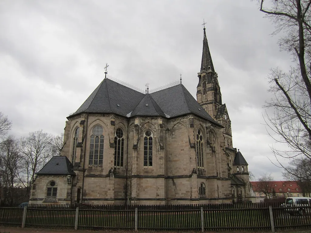 St. Lucas church (lutheran) in Niederplanitz, city of Zwickau, Saxony, Germany.