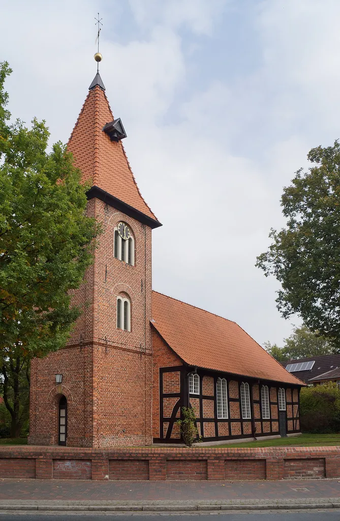 Ottersberg, Germany: South side of the Saint Christopher Church
