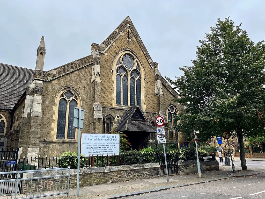 East Hill United Reformed Church .mw-parser-output .messagebox{margin:4px 0;width:auto;border-collapse:collapse;border:2px solid var(--border-color-progressive,#6485d1);background-color:var(--background-color-neutral-subtle,#fbfcff);color:var(--color-base,#202122);box-sizing:border-box;border-inline-start-width:8px}.mw-parser-output .messagebox.mbox-small{font-size:88%;line-height:1.25em}.mw-parser-output .mbox-warning,.mw-parser-output .mbox-speedy{border:2px solid var(--border-color-error,#b22222);background:var(--background-color-error-subtle,#ffdbdb);border-inline-start-width:8px}.mw-parser-output .mbox-serious,.mw-parser-output .mbox-delete,.mw-parser-output .mbox-stop{border:2px solid var(--border-color-error,#b22222);border-inline-start-width:8px}.mw-parser-output .mbox-issue,.mw-parser-output .mbox-content{border:2px solid #f28500;background:var(--background-color-warning-subtle,#ffe);border-inline-start-width:8px}.mw-parser-output .mbox-query,.mw-parser-output .mbox-style{border:2px solid #f4c430;background:var(--background-color-warning-subtle,#ffe);border-inline-start-width:8px}.mw-parser-output .mbox-shit{border:2px solid #960;border-inline-start-width:8px}.mw-parser-output .mbox-license{border:2px solid #88a;border-inline-start-width:initial}.mw-parser-output .mbox-legal{border:2px solid var(--border-color-notice,#666);background:var(--background-color-base,#fff);border-inline-start-width:8px}.mw-parser-output .mbox-honor{border:2px solid #ca3;background:var(--background-color-warning-subtle,#fcf4db);border-inline-start-width:8px}.mw-parser-output .mbox-growth{border:2px solid #8d4;background:var(--background-color-success-subtle,#d5fdf4);border-inline-start-width:8px}.mw-parser-output .mbox-move{border:2px solid #93c;border-inline-start-width:8px}.mw-parser-output .mbox-protection,.mw-parser-output .mbox-message{border:2px solid var(--border-color-base,#aaa);border-inline-start-width:8px}.mw-parser-output .messagebox .mbox-text{border:none;padding:0.25