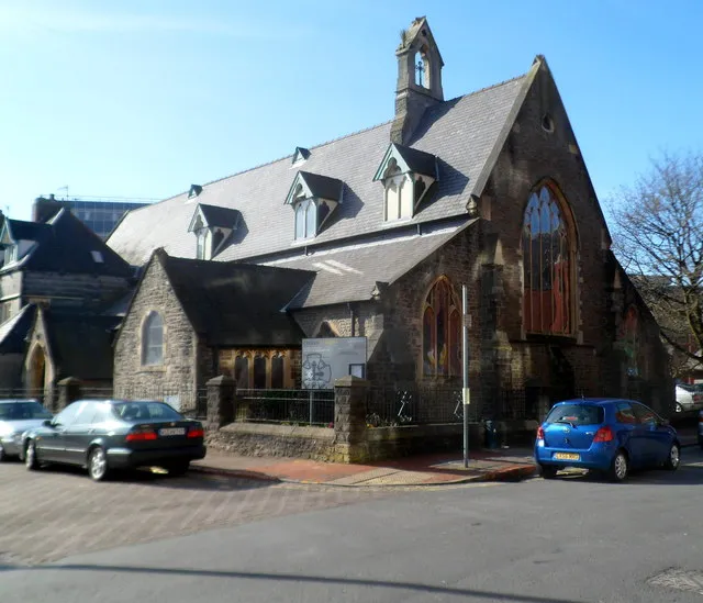 Grade II listed St David's Priory Church, Swansea. The present Roman Catholic church dates from 1847, though it was much smaller originally. The first building accommodated c150 people. It was built in the gothic style, with chancel, nave, single aisle, and stained glass windows. In 1864 the building was extended by 30 feet, an organ was installed, and a presbytery (house for the priests) was added. There have been various renovations since then. Grade II listed in March 1987.