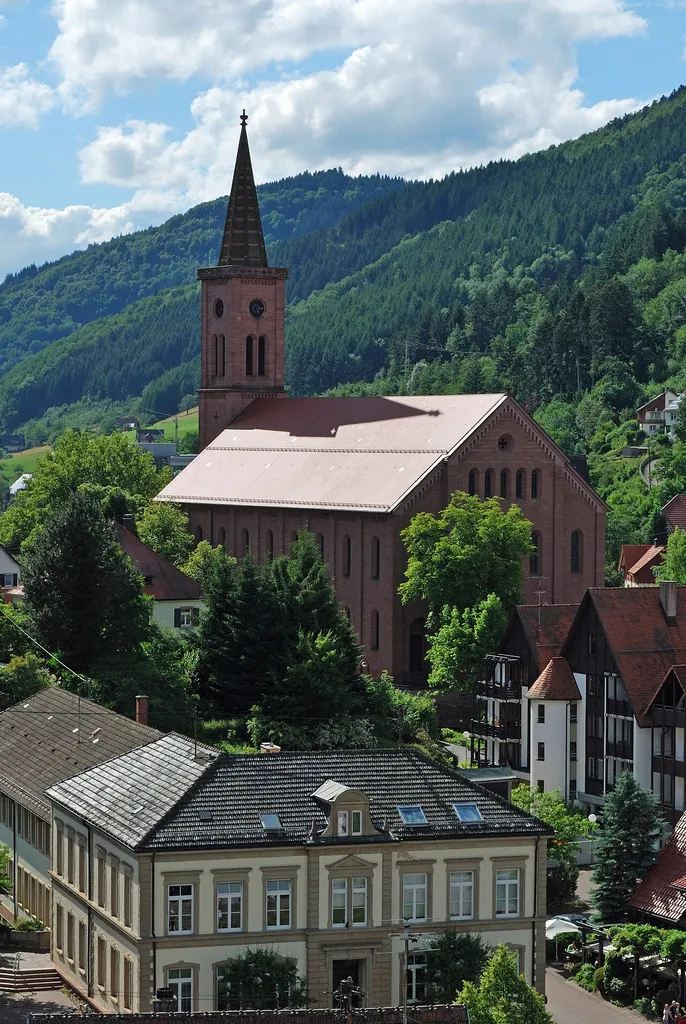 The protestant church in Schiltach in the Black Forest in Germany.