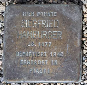 Stolperstein dedicated to Siegfried Hamburger