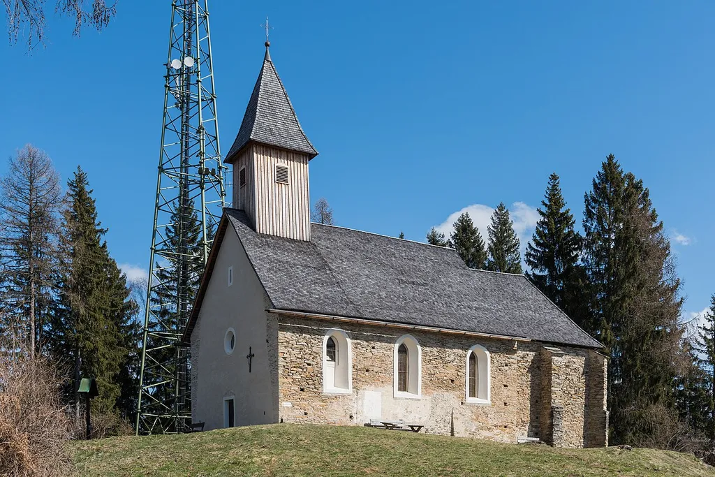 Subsidiary church Saint Giles at Wachsenberg #59, municipality Steuerberg, district Feldkirchen, Carinthia, Austria, EU