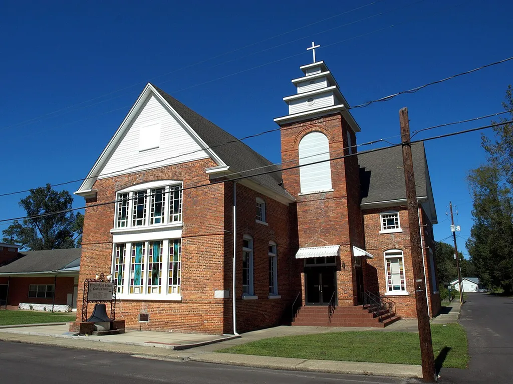 Second Saint Siloam Missionary Baptist Church in Brewton, Alabama, listed on the Alabama Register of Landmarks and Heritage