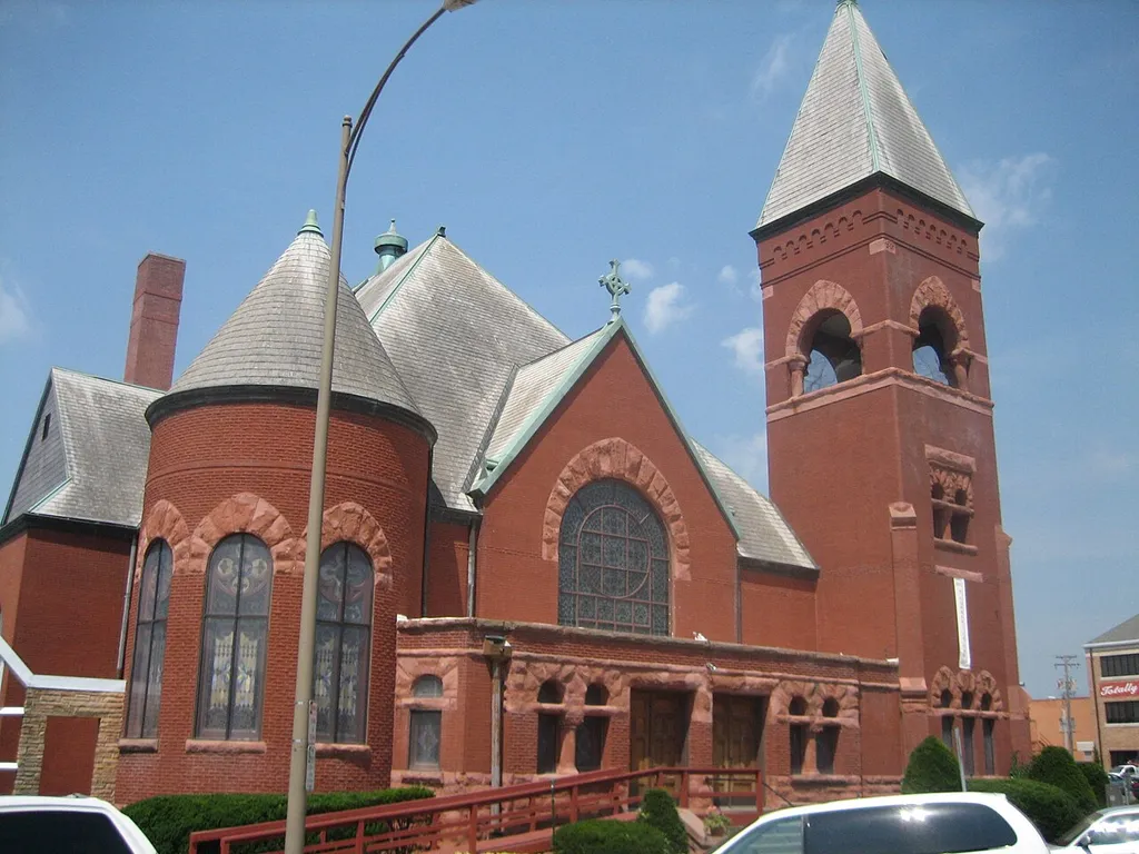 First Congregational Church of Sterling, Sterling, Illinois, USA. U.S. National Register of Historic Places.