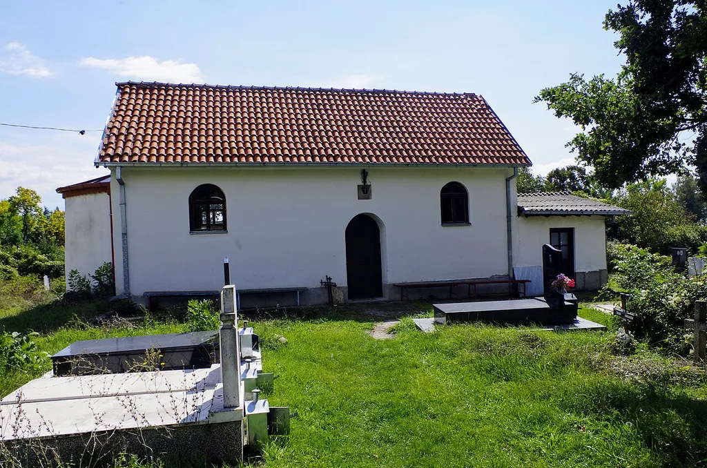 View of St. Michael the Archangel Church in the village Pretor