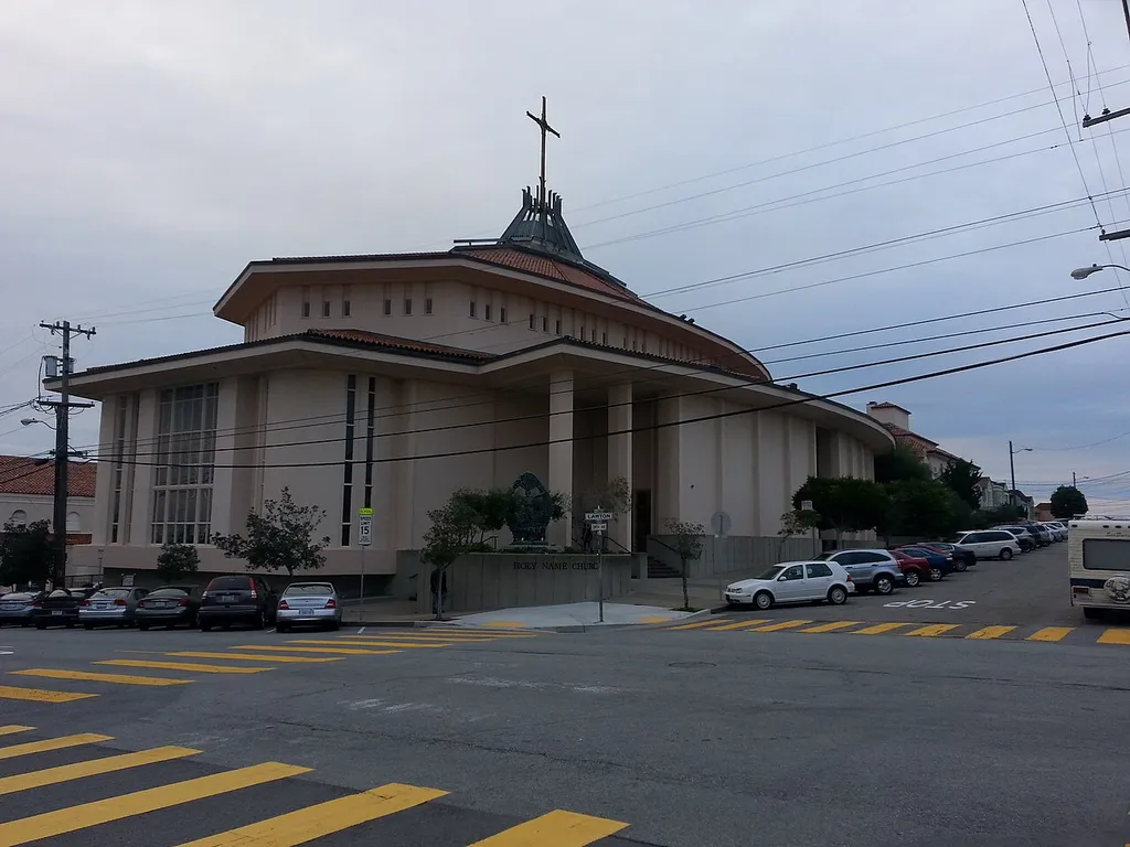East side of Holy Name of Jesus Church