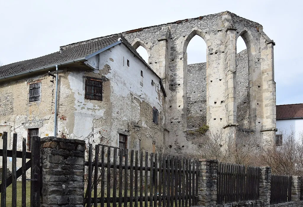 Paulians' monastery and St Andrew church in Kuklov, district Český Krumlov, the Czech Republic.