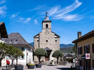Saint-Jean-Baptiste church, tower and rectory
