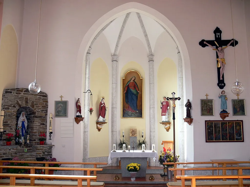 Kasberg ( Wegscheid/Lower Bavaria ). Village chapel ( 1858 ): Interior.