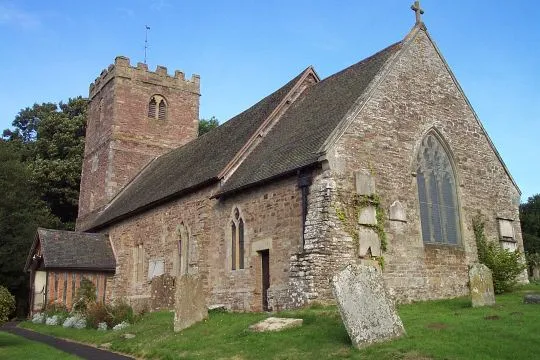 St Milburgha's parish church, Stoke St Milborough, Shropshire, seen from the southeast