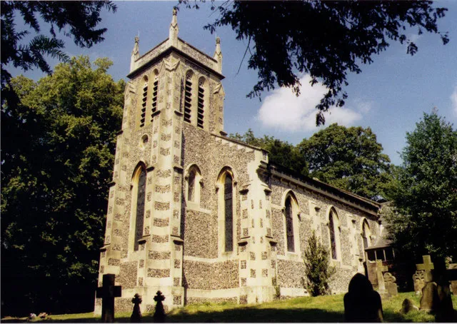 St Nicholas, Sulham Grade 2 listed building erected in 1838.