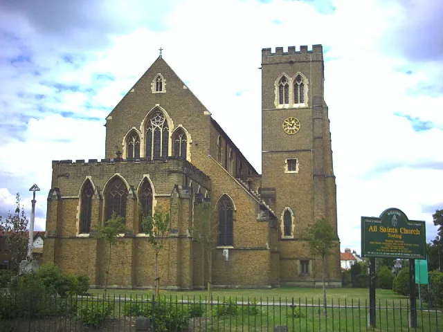 All Saints parish church, Franciscan Road, Upper Tooting, London, seen from the southeast
