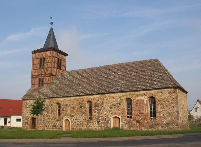 Stonechurch in Gräben, built probably in the second half of the 13th century. The village Gräben is together with the hamlet Dahlen a municipality in the district Potsdam Mittelmark, state Brandenburg, Germany. The village appertains to the nature park Naturpark Hoher Fläming.