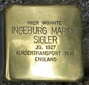 Stolperstein dedicated to Ingeburg Sigler