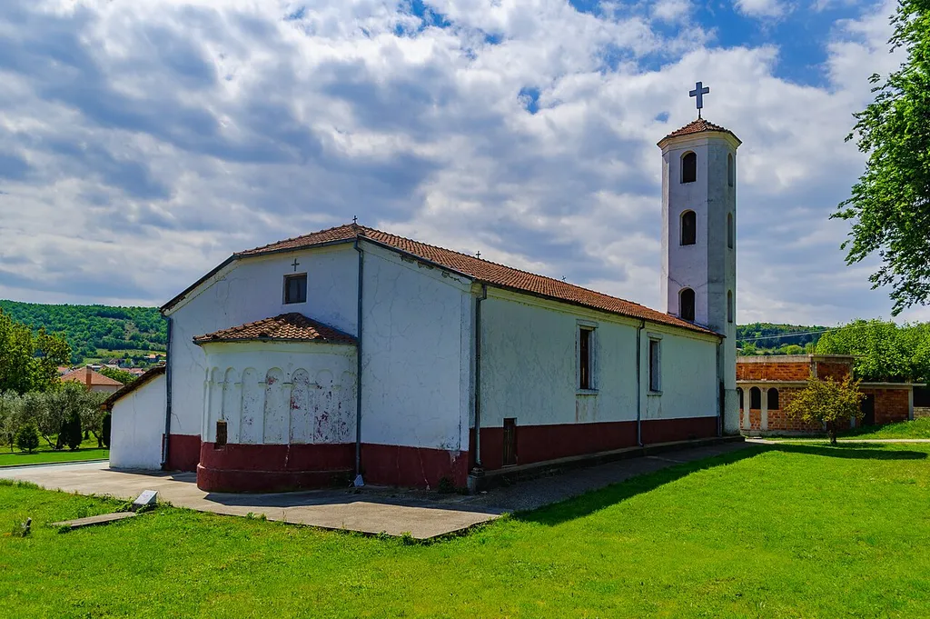 View of the St. Athanasius Church in the village Negorci
