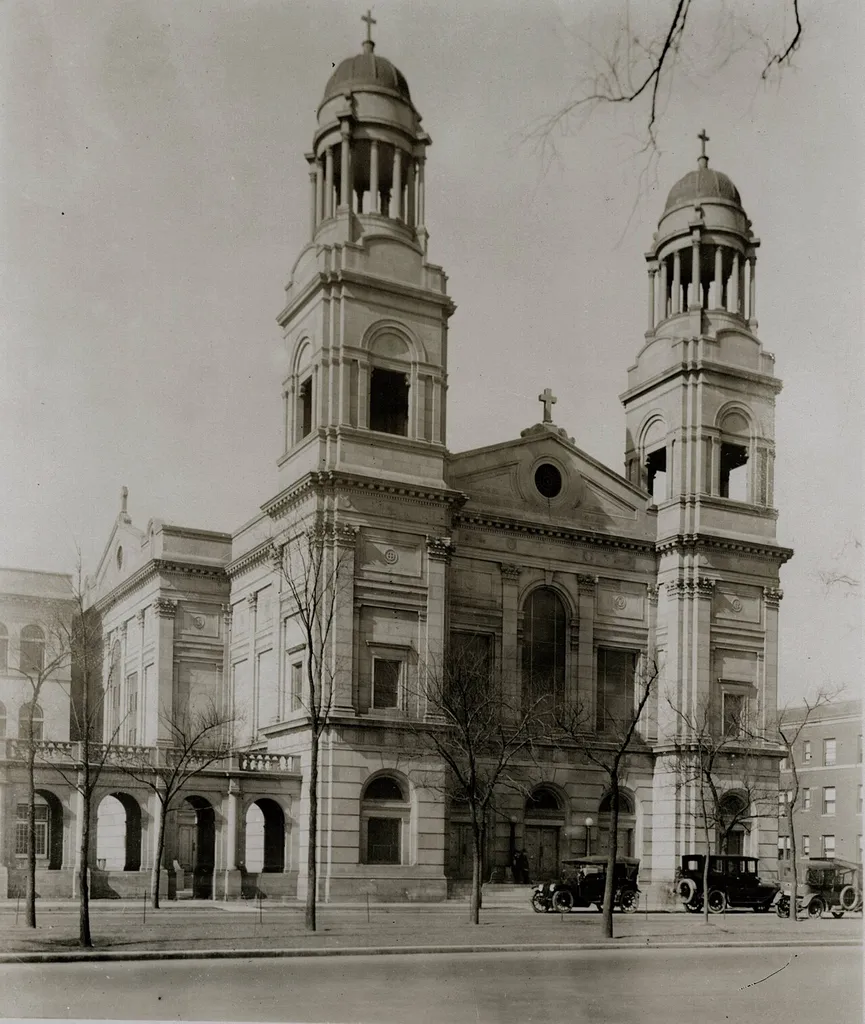 " Corpus Christi Church, South West corner Grand Blvd. and 49th St"'--Photograph verso.