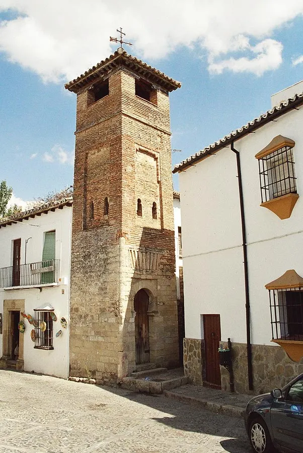 Alminar de San Sebastián - an old moorish minaret, expanded as a belltower after the "Reconquista" of Al-Andalus by the catholic kings of Spain.
