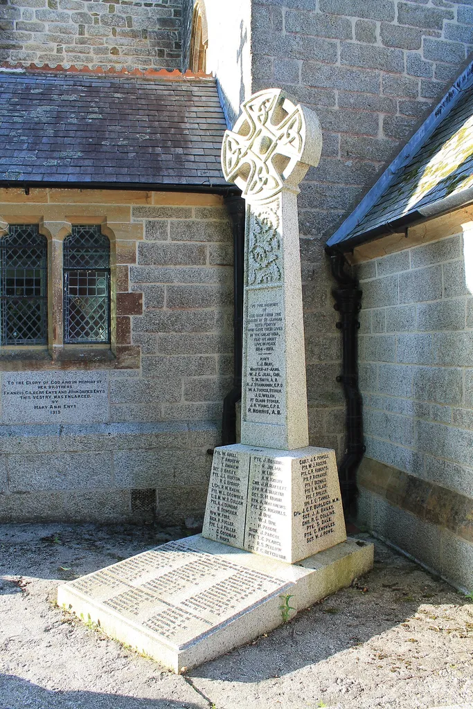 War Memorial By South West Corner Of Church Of St Gluvias