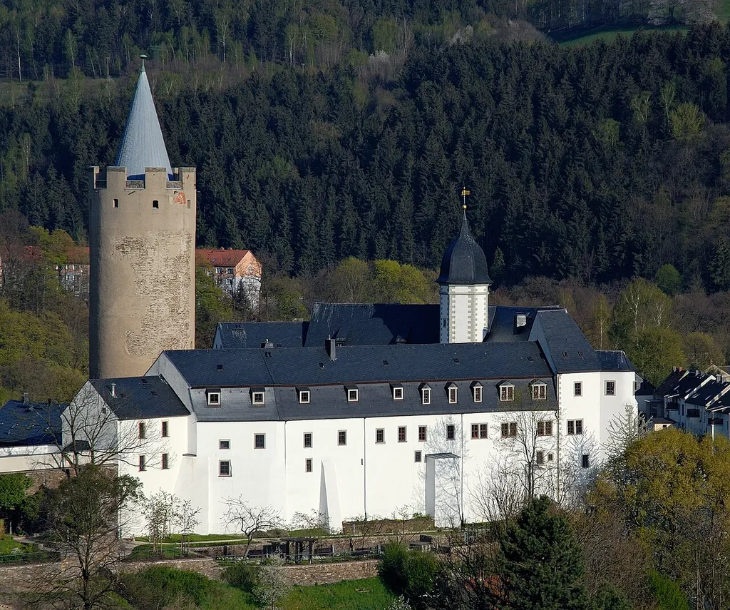 This image shows the castle Wildeck in Zschopau, Germany seen from north west.