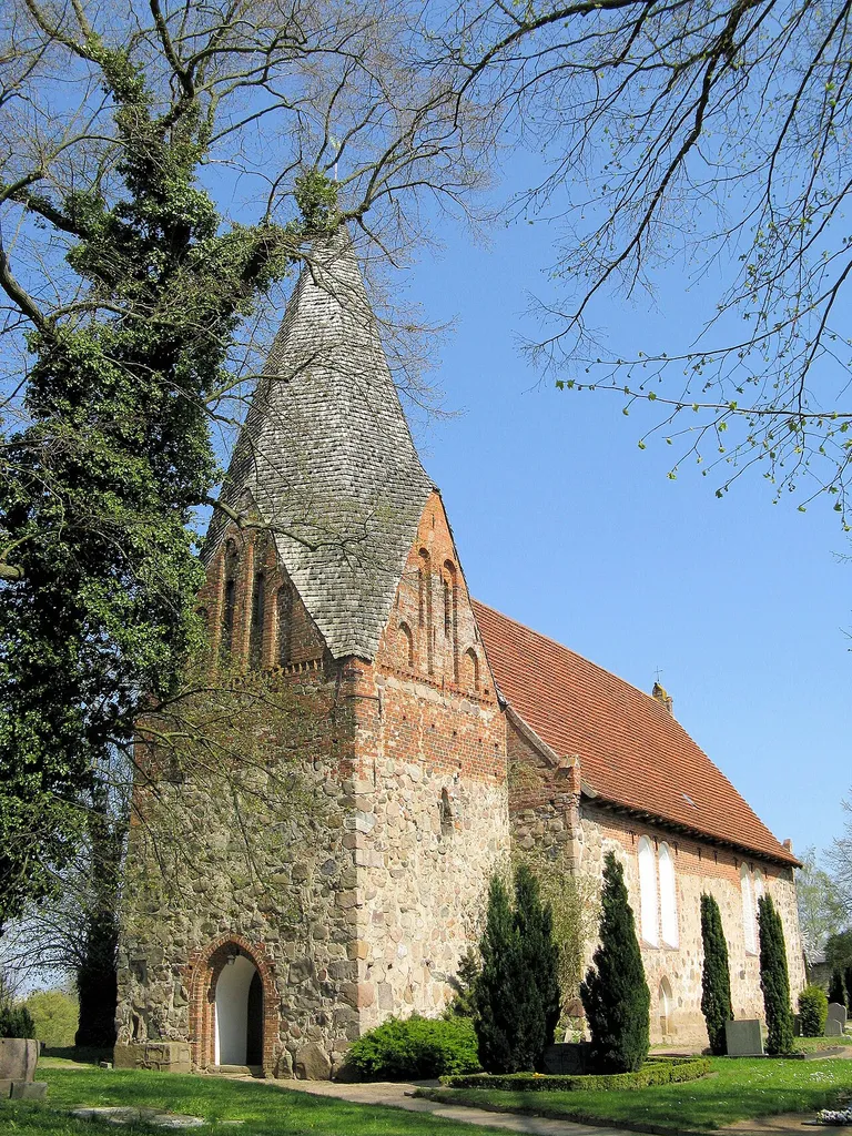 Church in Witzin, disctrict Parchim, Mecklenburg-Vorpommern, Germany