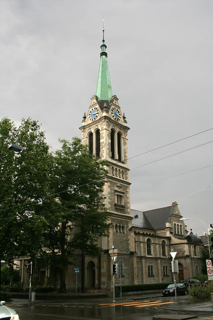 Johanneskirche an der Limmatstrasse in Zürich, Schweiz Erbaut nach Plänen Paul Reber 1898
