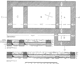 Grundriß des Wohnturmes der "Alten Burg" bei Homburg-Einöd