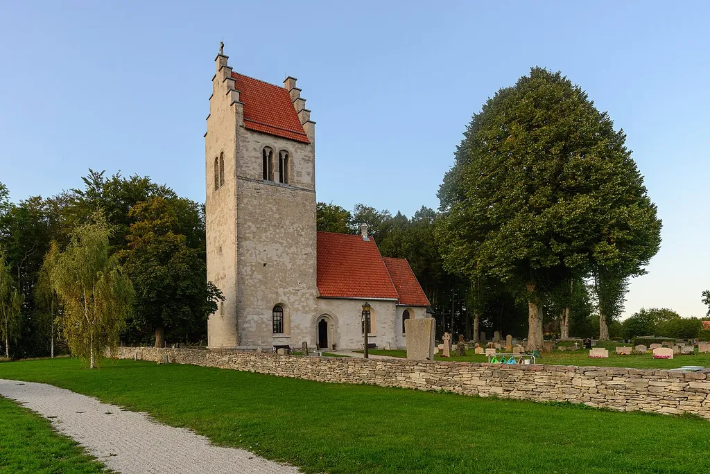 Västerhejde Church (Swedish: Västerhejde kyrka) is a medieval parish church in Västerhejde on the island of Gotland, Sweden. The church was built in Romanesque style during the 13th century, but underwent some changes during the 19th century. The southern portal was then removed, and the spire of the tower changed from its original, pointed design to its presently visible crow-stepped design, traditionally not found on churches of Gotland.