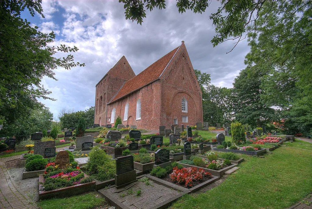 Church and cemetery of Suurhusen, East Frisia, Germany