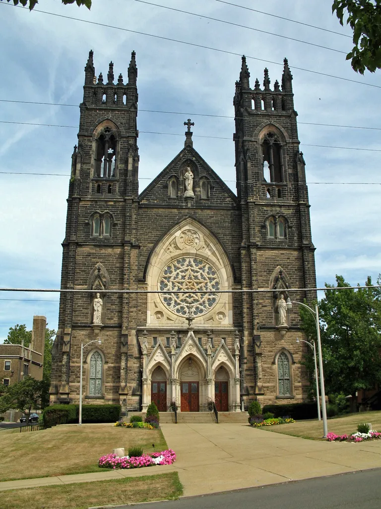 Registered Historic Places in Stark County, Ohio. St. Mary's Catholic Church, 206 Cherry Rd, NE, Massillon, Ohio, USA. Photographed 2008-08-23 from the south side of Cherry St. near the corner of Third St. Camera location40° 48′ 05.44″ N, 81° 31′ 22.27″ W View this and other nearby images on: OpenStreetMap 40.801511; -81.522853