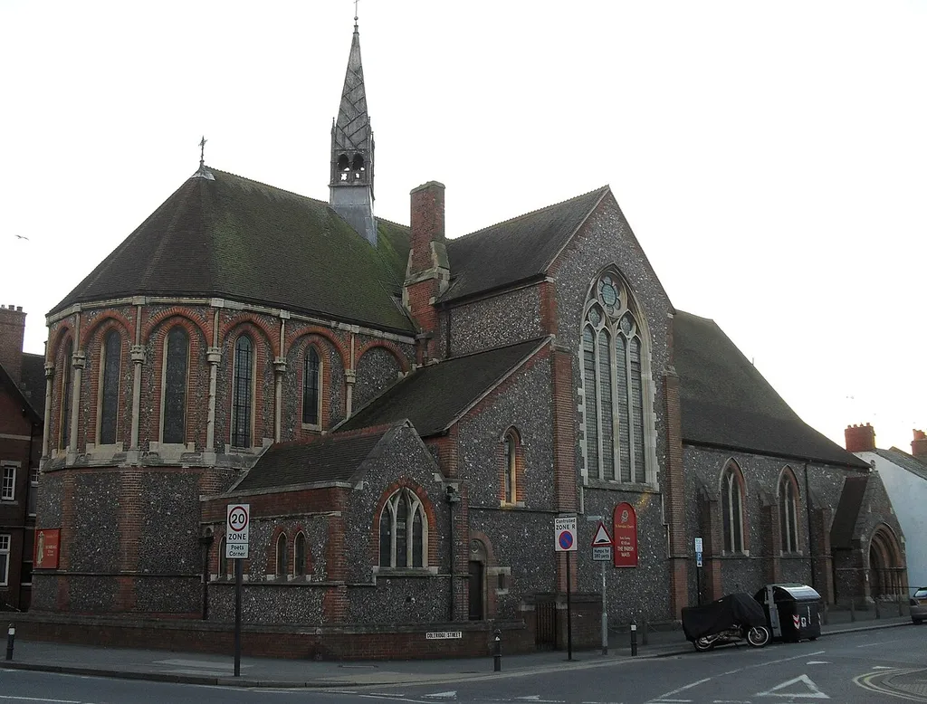 St Barnabas' parish church, Sackville Road, Hove, England, seen from the northeast
