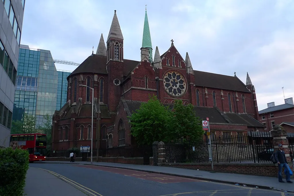Parish Church of St Michael and All Angels with St James, Poplar Walk, Croydon. Image taken from the North. The Parish Church of St Michael and All Angels with St James is a Grade I listed church designed by John Loughborough Pearson. Parish Church of St Michael and All Angels with St James official website Parish Church Of St Michael And All Angels at English Heritage