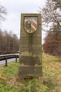 Grenzstein Äußere Bayreuther Straße in Nürnberg