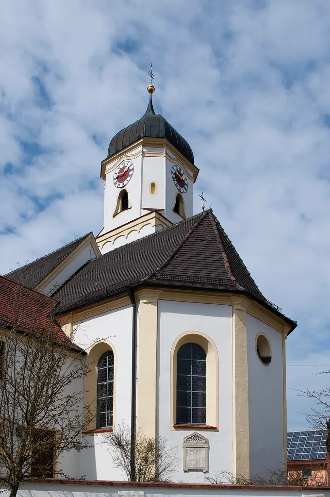 built around 1500, converted to baroque style in 1752, upper part of the steeple built in 1754