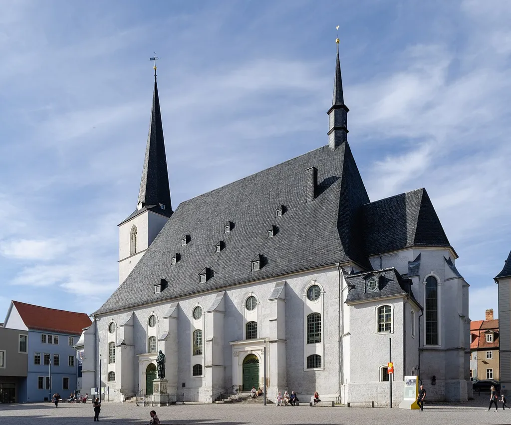 Weimar (Thuringia, Germany) – St. Peter's and Paul's Church, so called Herder Church – view from the southeast