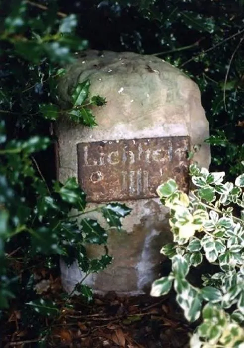 Old Milestone off Church Lane, Mavesyn Ridware Parish
