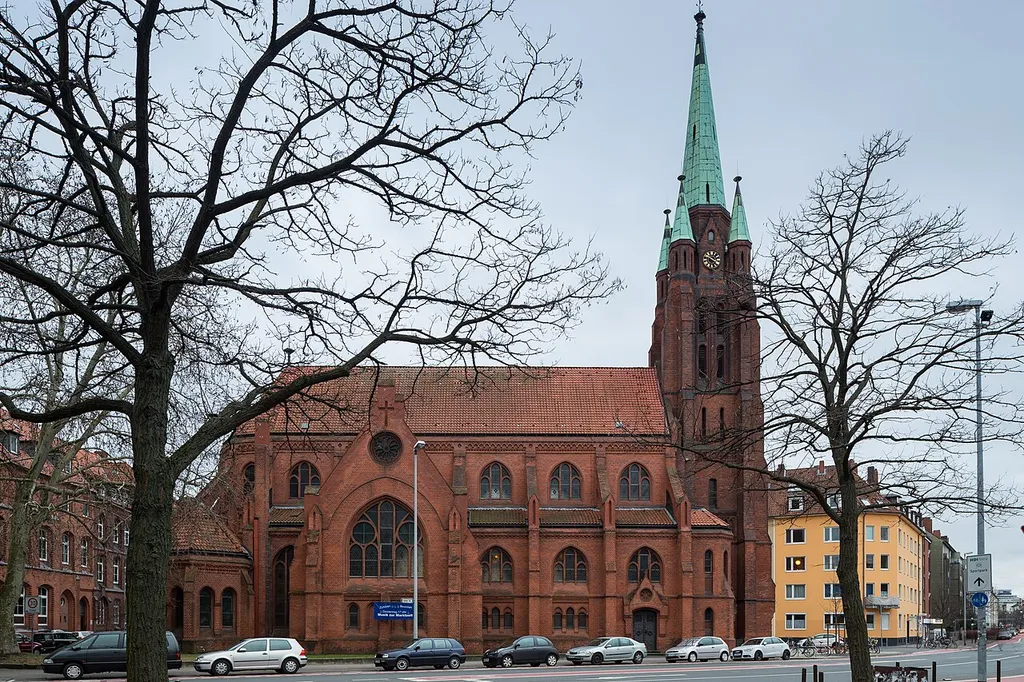 Apostelkirche church located at Celler Strasse and Gretchenstrasse in Oststadt district of Hannover, Germany.