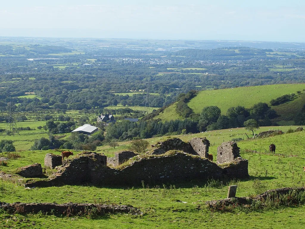 St Peters Church. This ruin is far from any modern roads on the Ogwr Ridgeway Walk