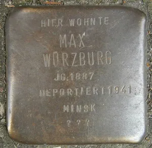 Stolperstein dedicated to Max Würzburg