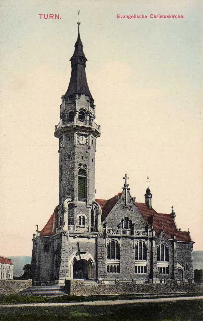 Protestant church in Trnovany (Teplice), built between 1899-1905 according to plans of the architectural firm of Schilling &amp; Graebner.