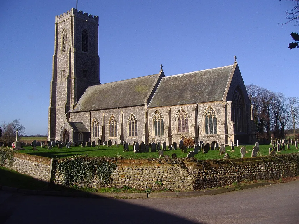 A digital pohotograph of Southrepps Parish Church taken on the 30th January 2008