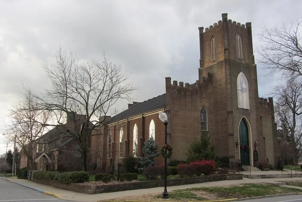 Street side of First Presbyterian Church, Danville, KY, USA